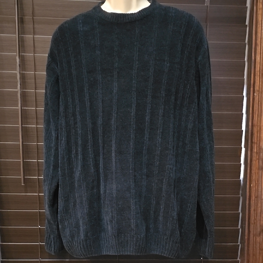 Soft Chenille Navy Blue Men's Sweater